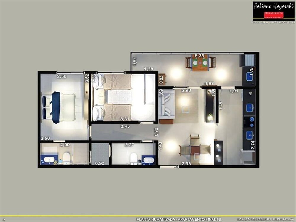 Apartamento, 2 quartos, 65 m² - Foto 2