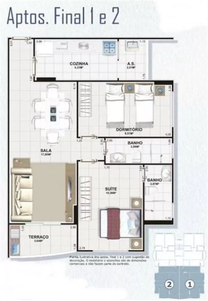 Apartamento à venda com 2 quartos, 66m² - Foto 1