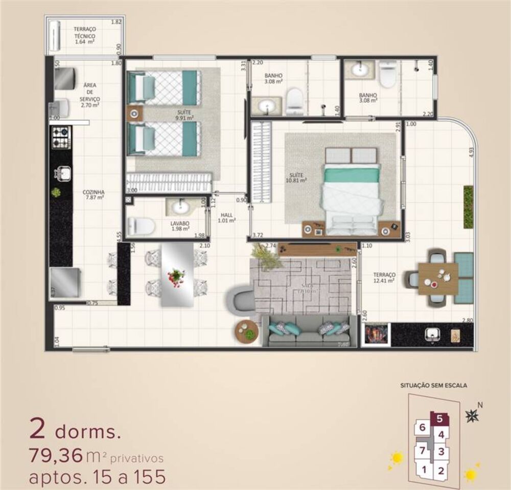 Apartamento, 2 quartos, 79 m² - Foto 8