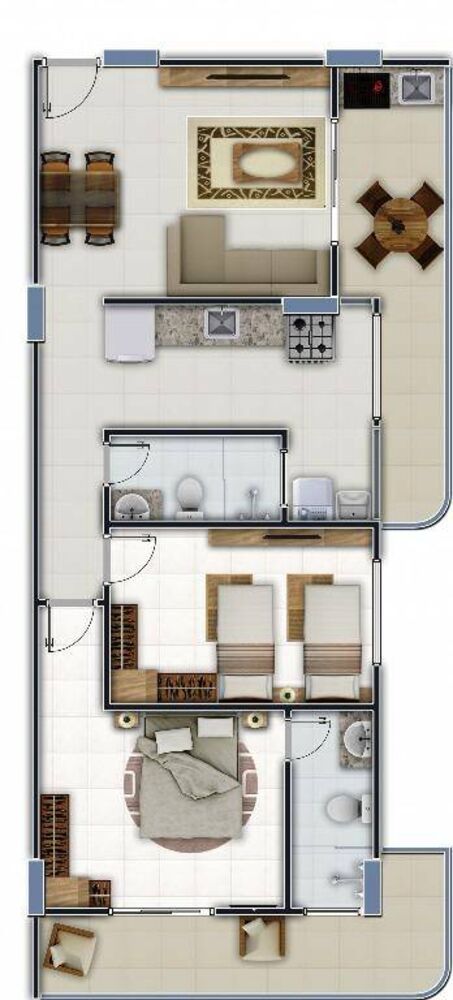 Apartamento, 2 quartos, 75 m² - Foto 2