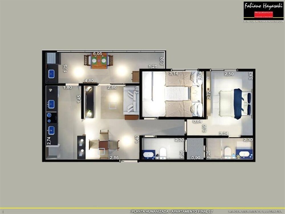 Apartamento, 2 quartos, 63 m² - Foto 3
