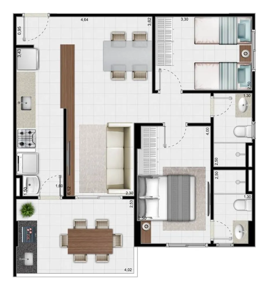 Apartamento, 2 quartos, 70 m² - Foto 10
