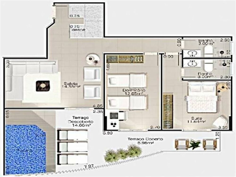 Cobertura, 3 quartos, 164 m² - Foto 2