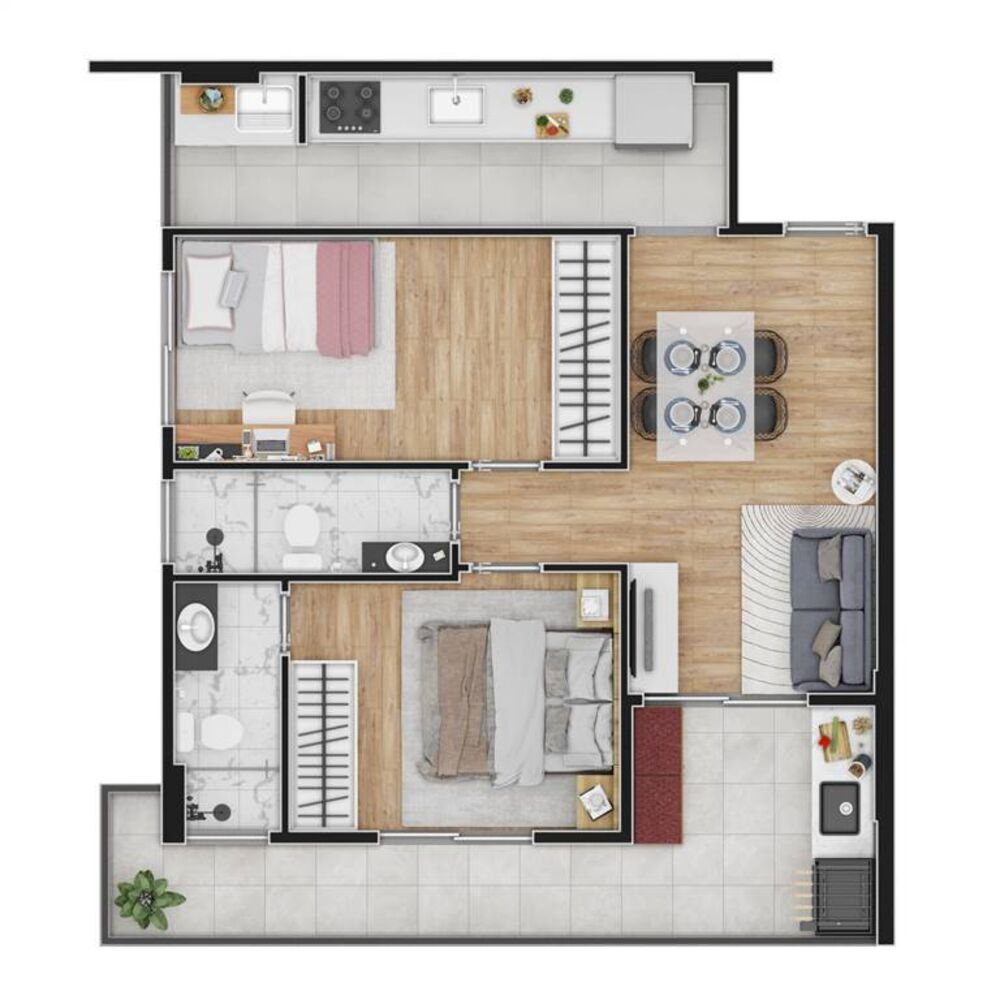 Apartamento, 2 quartos, 61 m² - Foto 9