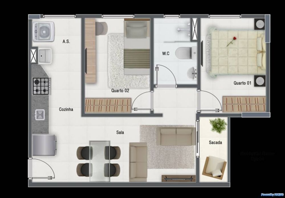 Apartamento, 2 quartos, 50 m² - Foto 9