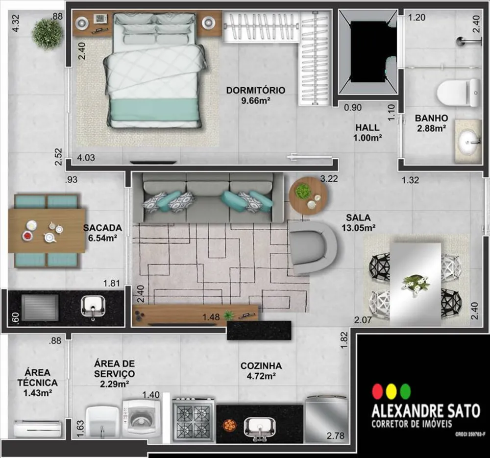 Apartamento, 1 quarto, 48 m² - Foto 21