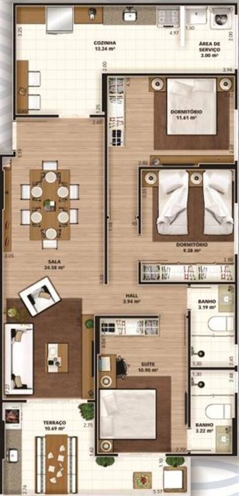 Apartamento, 3 quartos, 103 m² - Foto 1