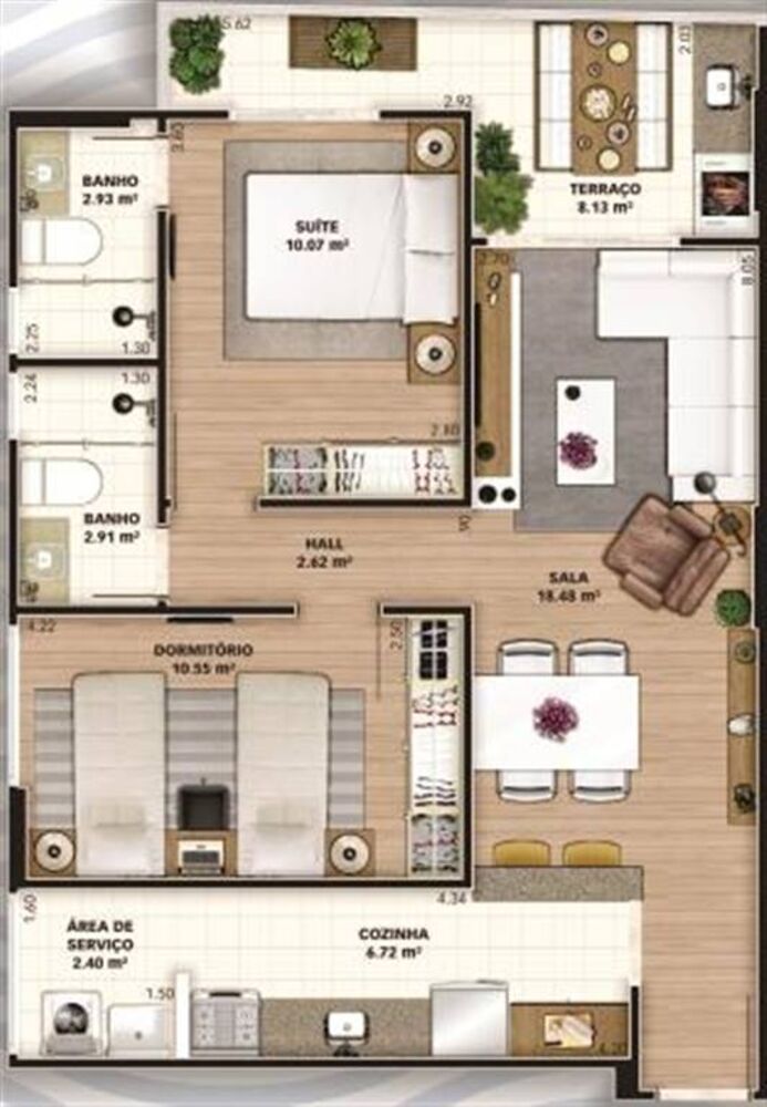 Apartamento, 2 quartos, 72 m² - Foto 1