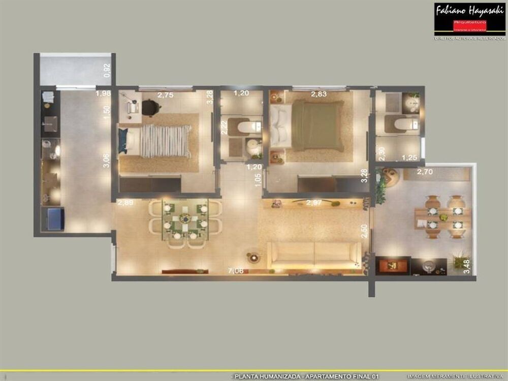 Apartamento, 2 quartos, 71 m² - Foto 2