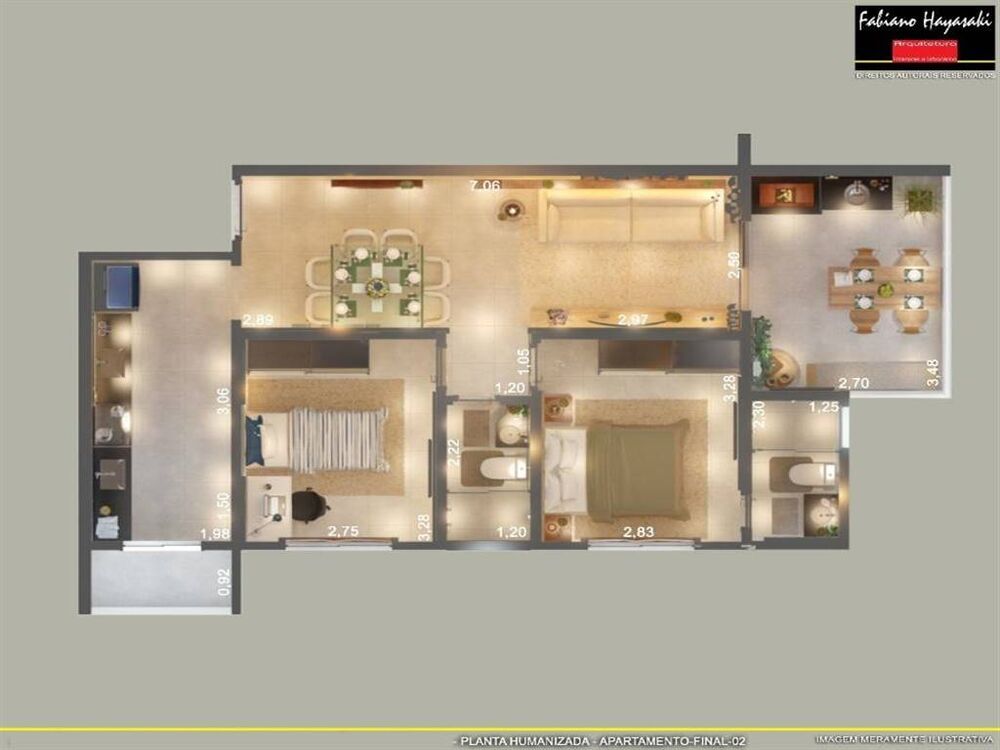 Apartamento, 2 quartos, 71 m² - Foto 3