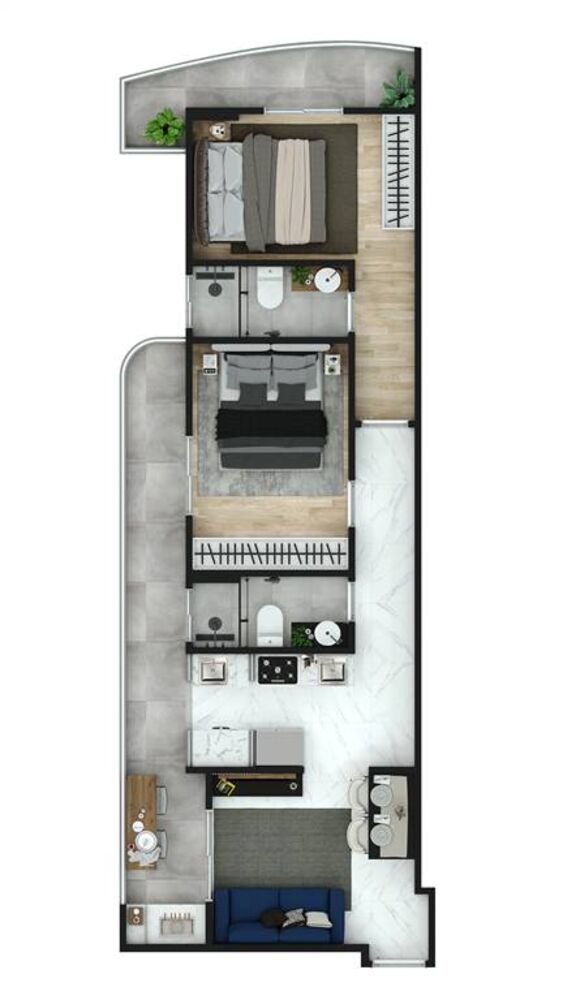 Apartamento, 2 quartos, 59 m² - Foto 4