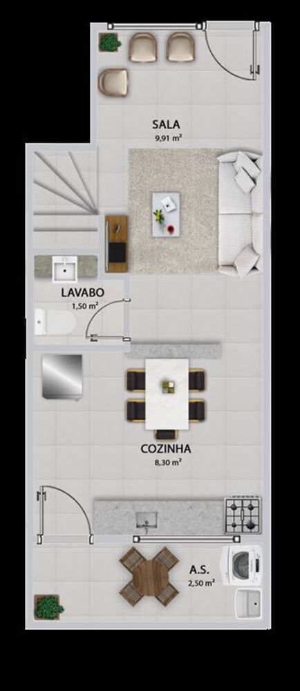 Casa, 2 quartos, 55 m² - Foto 3