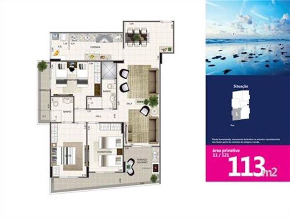 Apartamento, 3 quartos, 113 m² - Foto 1