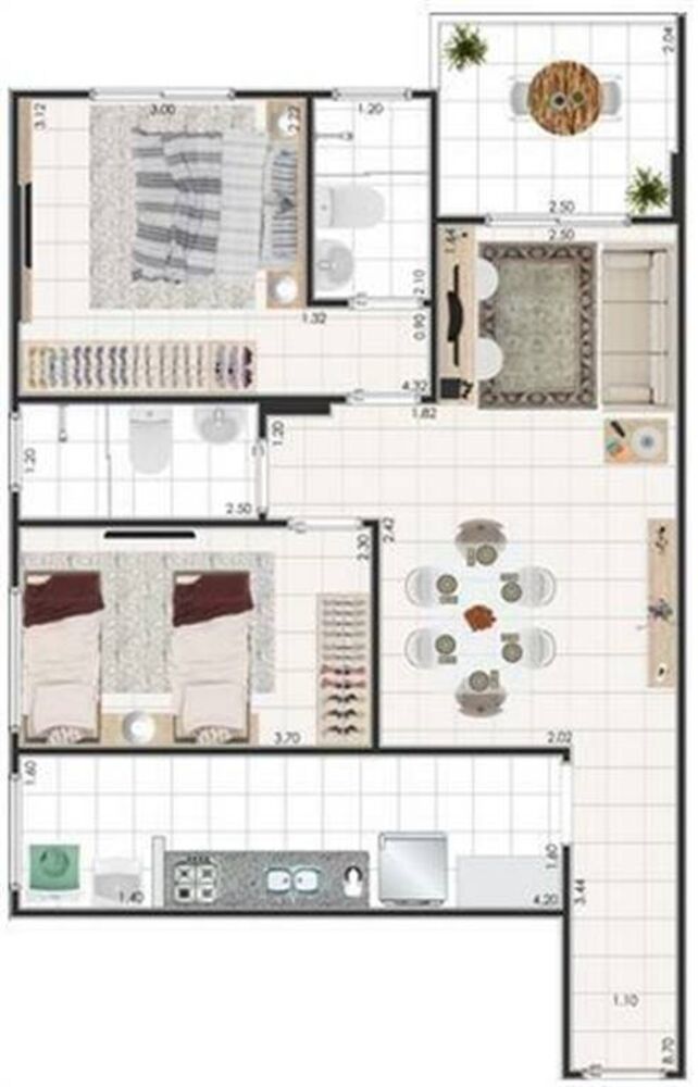 Apartamento, 2 quartos, 66 m² - Foto 2