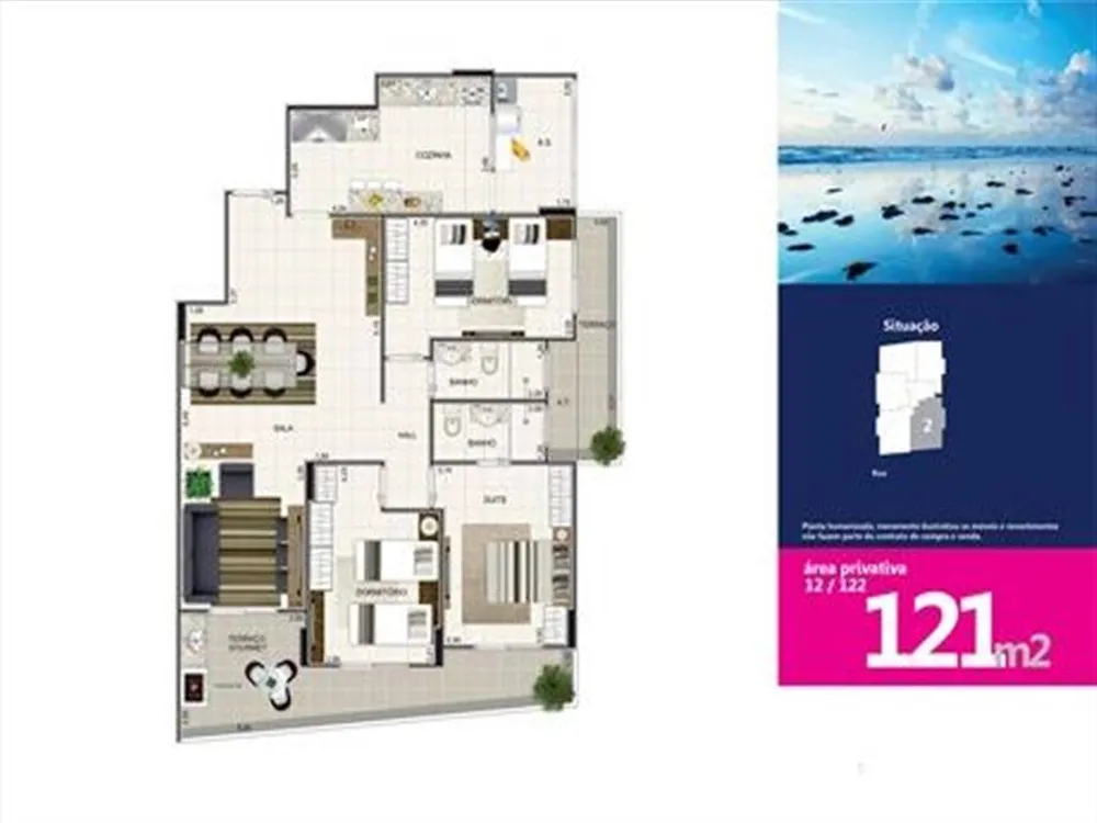 Apartamento, 3 quartos, 121 m² - Foto 1