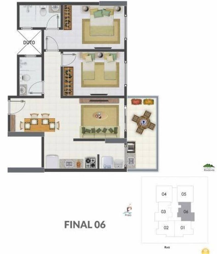 Apartamento, 2 quartos, 59 m² - Foto 1
