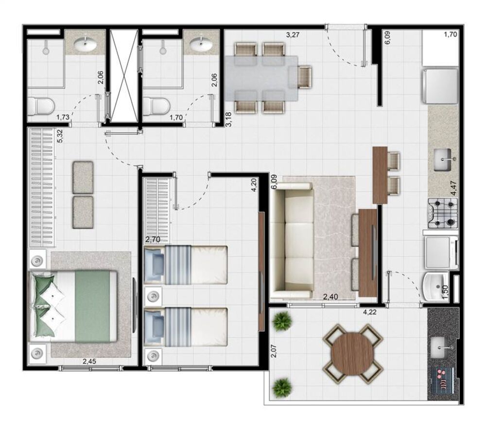 Apartamento, 2 quartos, 79 m² - Foto 11