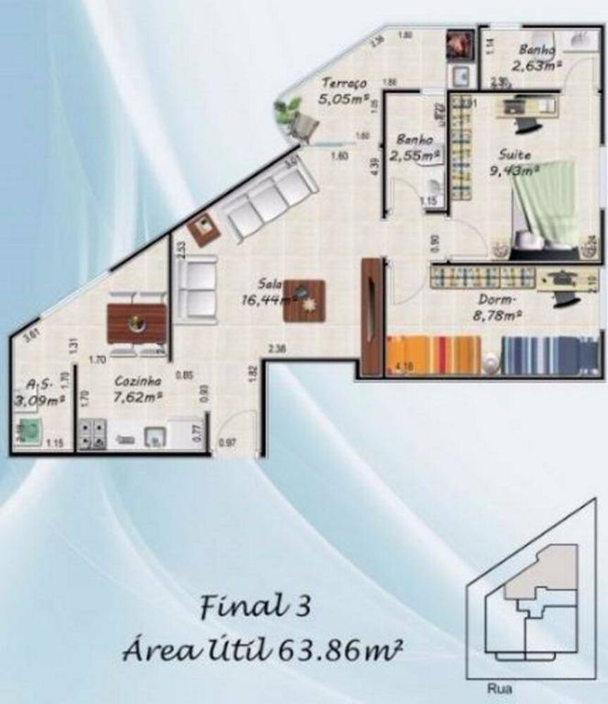 Apartamento, 2 quartos, 63 m² - Foto 1