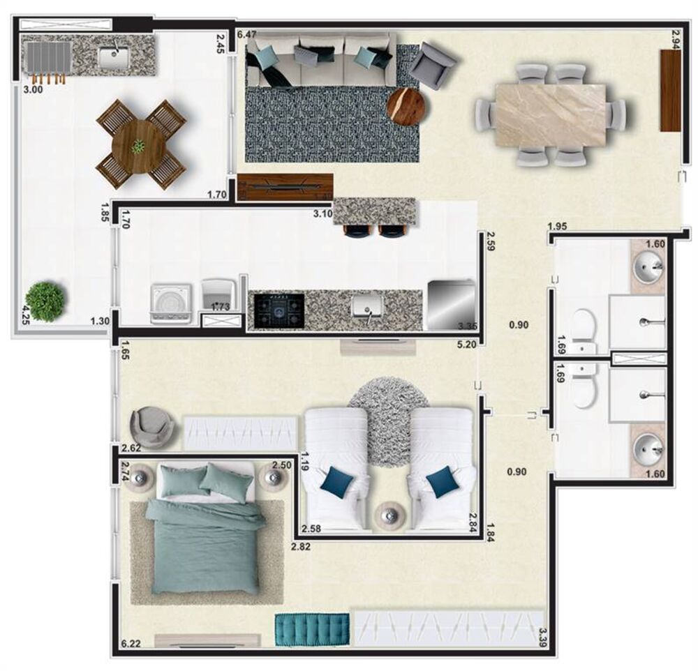 Apartamento, 2 quartos, 79 m² - Foto 8