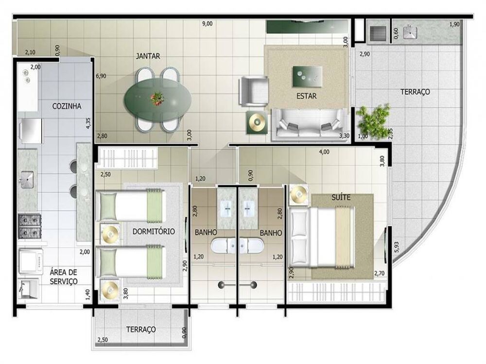 Apartamento, 2 quartos, 85 m² - Foto 2
