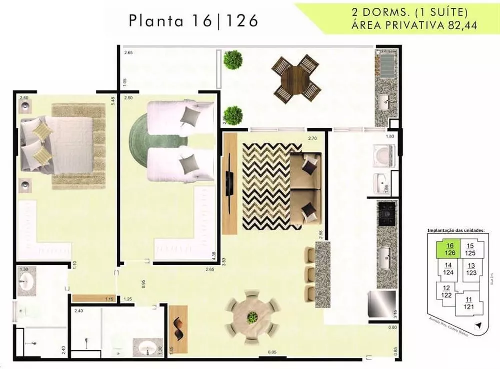 Apartamento à venda com 2 quartos, 83m² - Foto 2