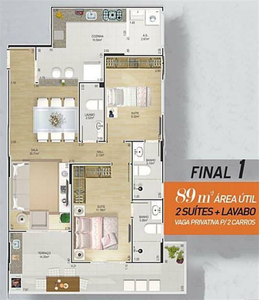 Apartamento, 2 quartos, 89 m² - Foto 1