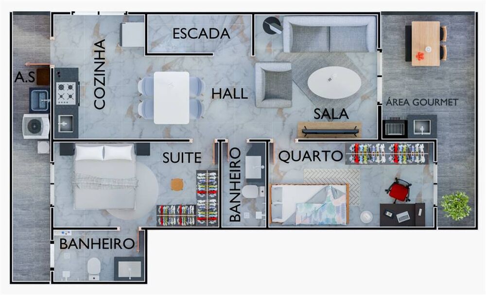 Sobrado, 1 quarto, 72 m² - Foto 2