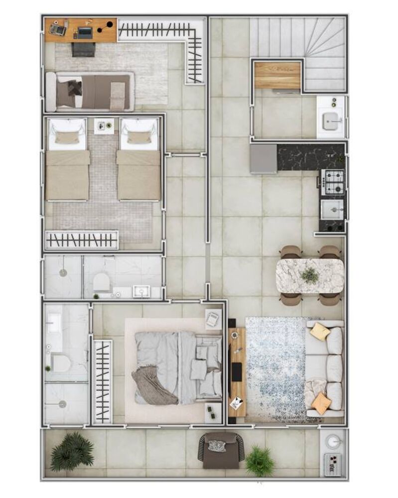 Casa, 3 quartos, 91 m² - Foto 1