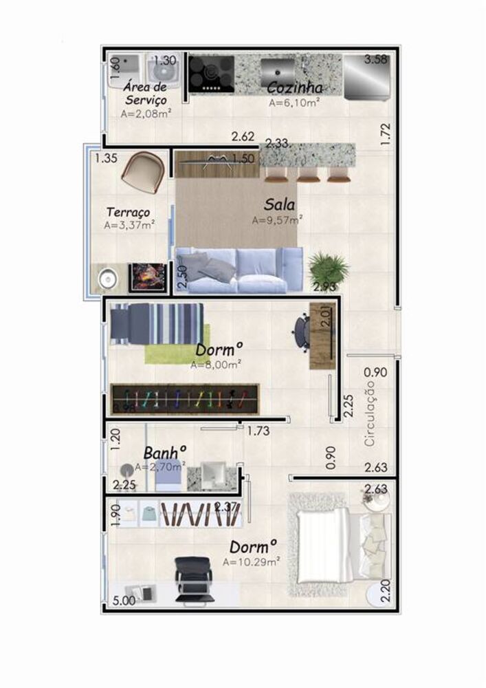 Apartamento, 2 quartos, 53 m² - Foto 7