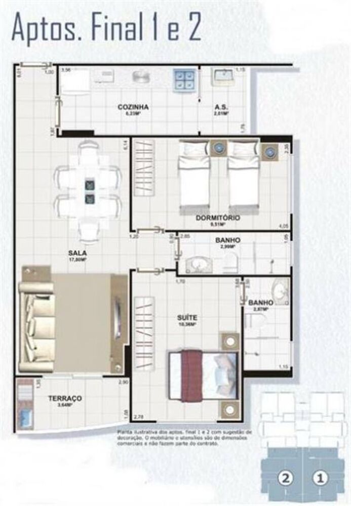Apartamento, 2 quartos, 66 m² - Foto 1