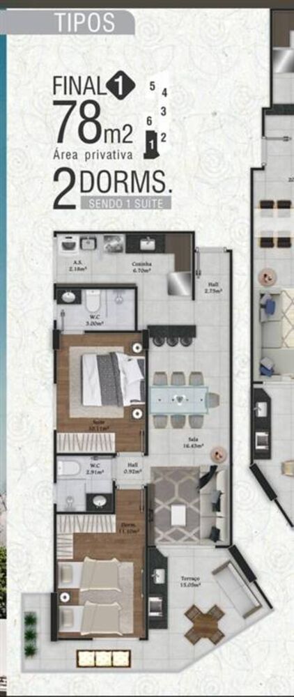 Apartamento, 2 quartos, 61 m² - Foto 7