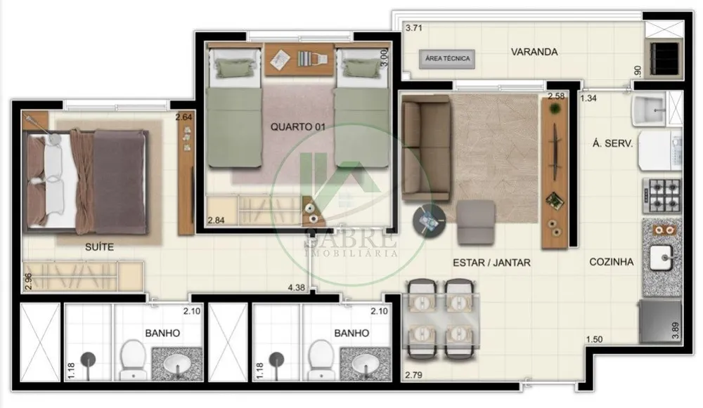 Apartamento, 2 quartos, 53 m² - Foto 4