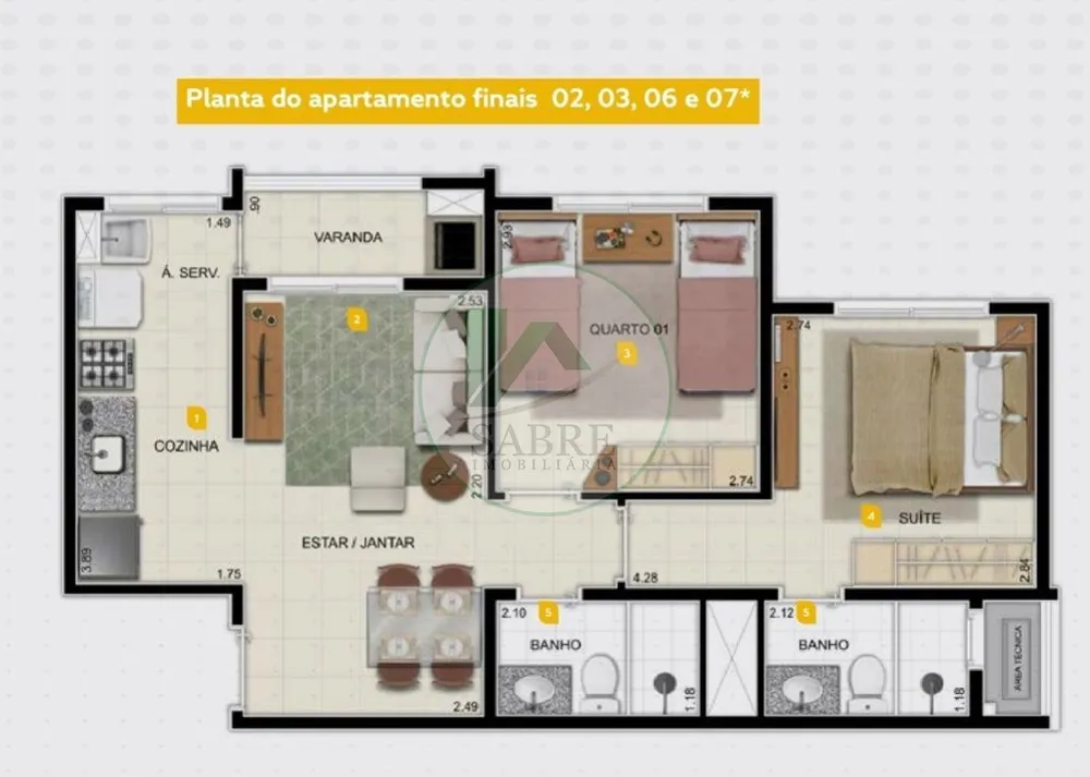 Apartamento, 2 quartos, 53 m² - Foto 6