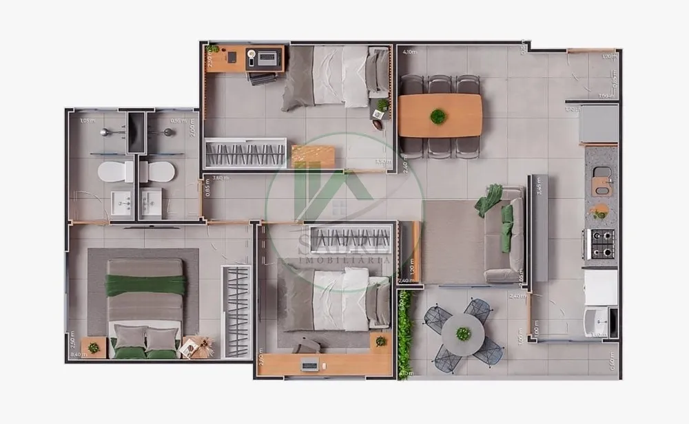 Apartamento, 3 quartos, 61 m² - Foto 14
