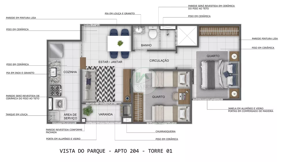 Apartamento, 2 quartos, 45 m² - Foto 19