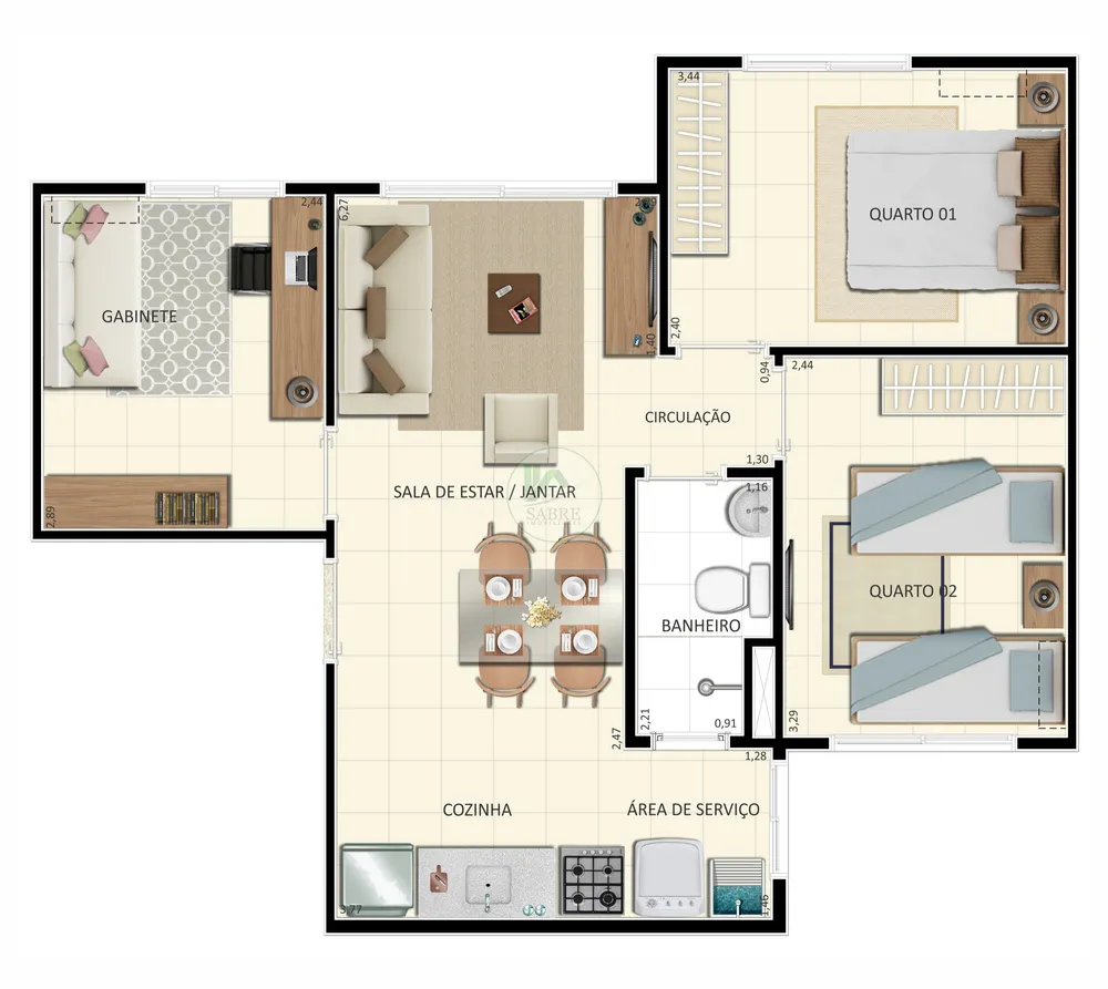 Apartamento, 2 quartos, 42 m² - Foto 8