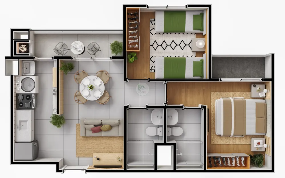 Apartamento, 2 quartos, 52 m² - Foto 13