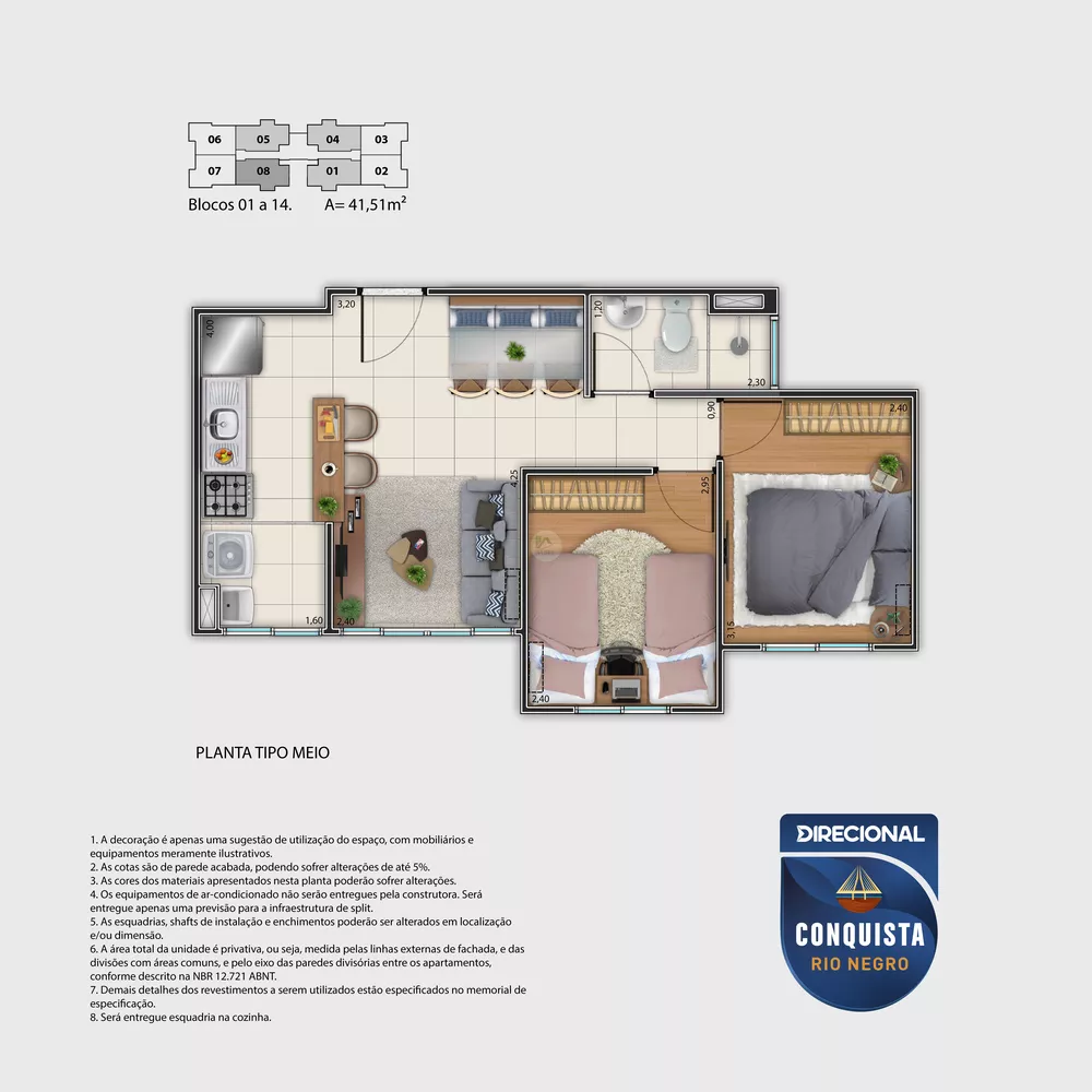 Apartamento, 2 quartos, 41 m² - Foto 9