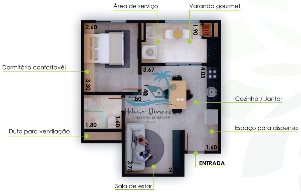 Apartamento, 1 quarto, 42 m² - Foto 1