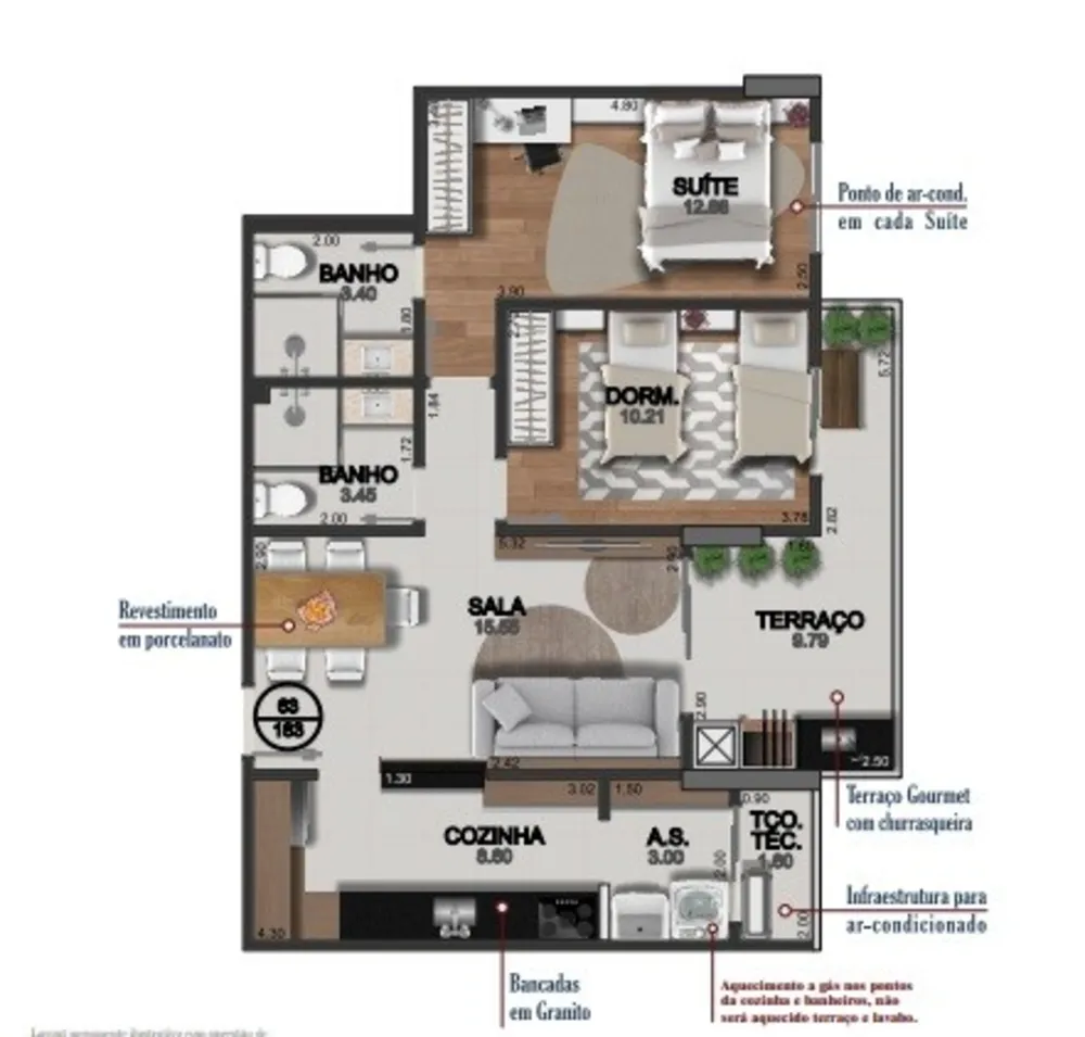 Apartamento, 2 quartos, 80 m² - Foto 5