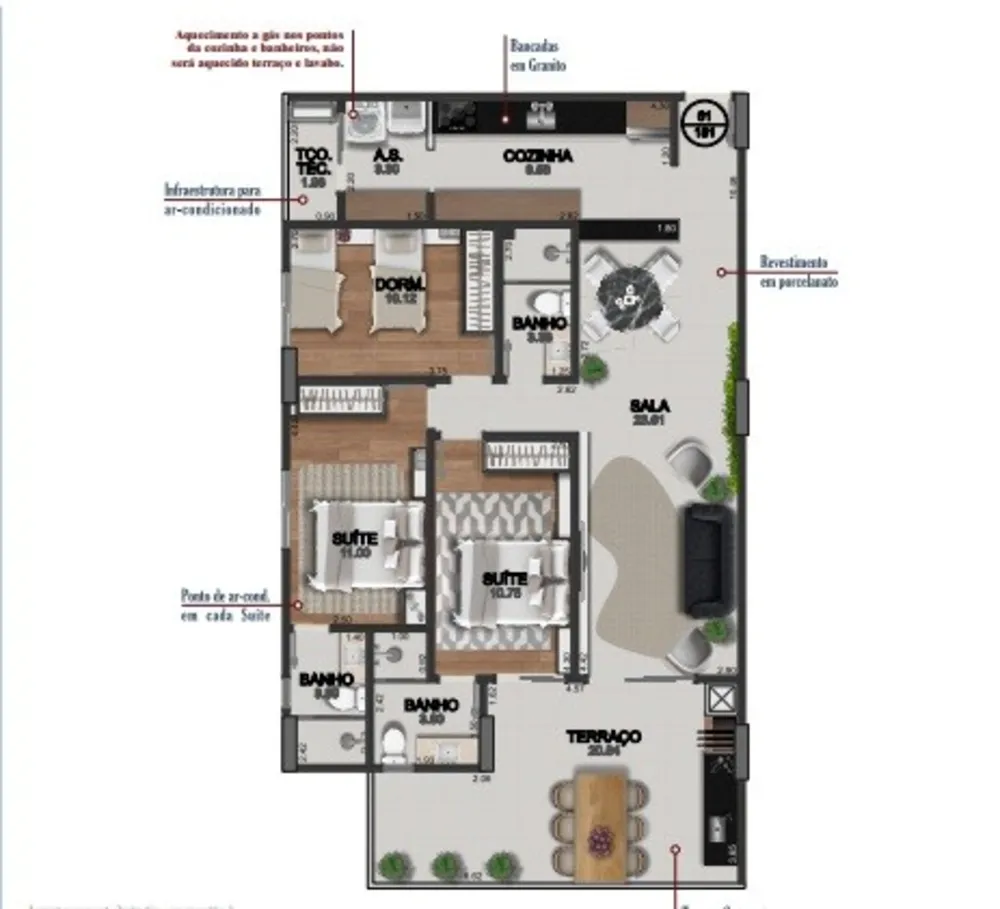 Apartamento, 3 quartos, 116 m² - Foto 8