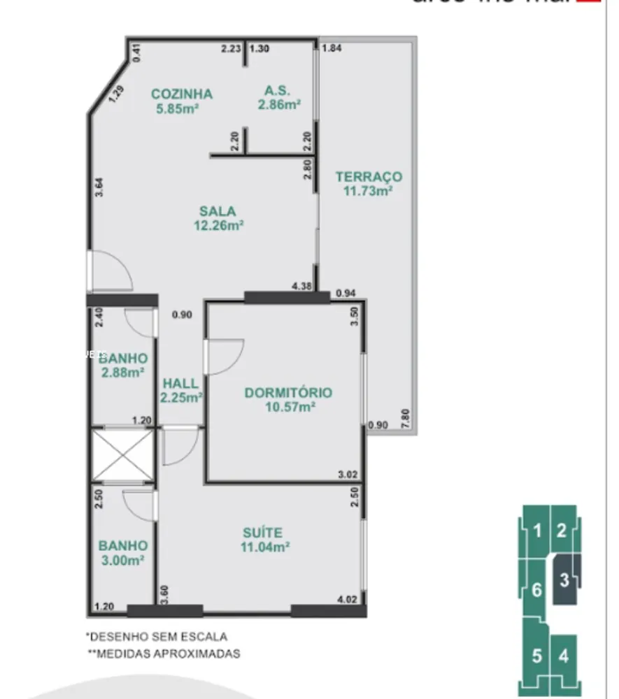 Apartamento, 2 quartos, 69 m² - Foto 2