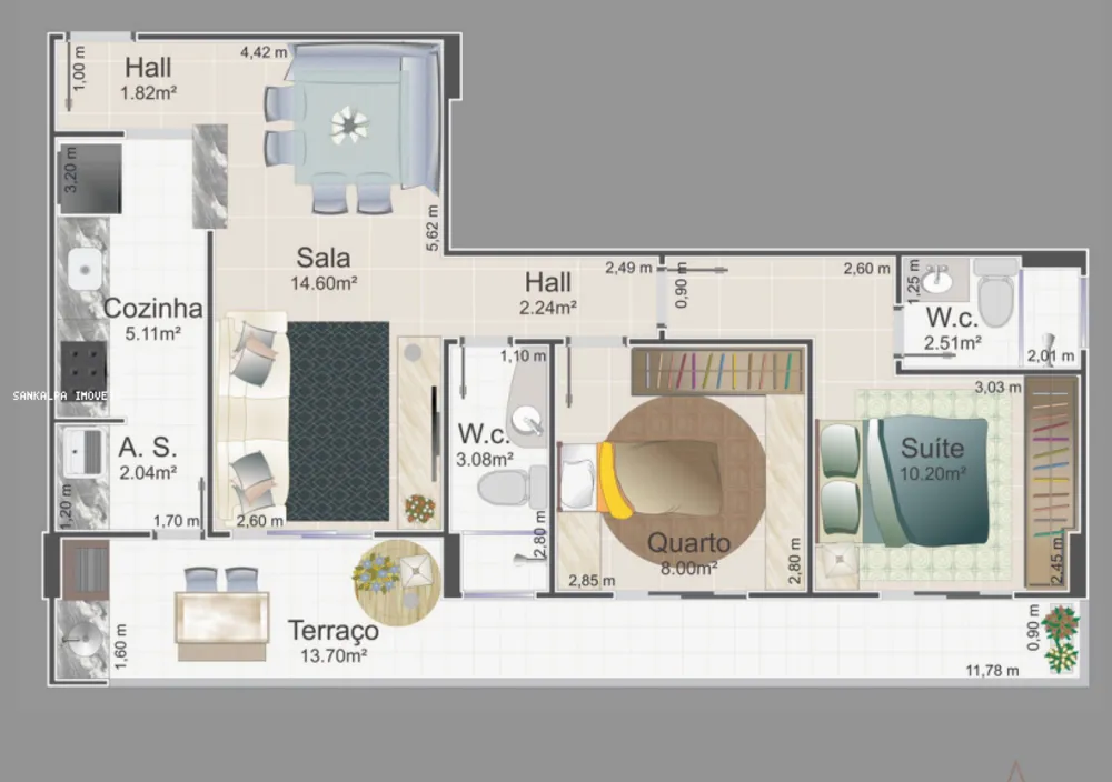 Apartamento, 2 quartos, 71 m² - Foto 3