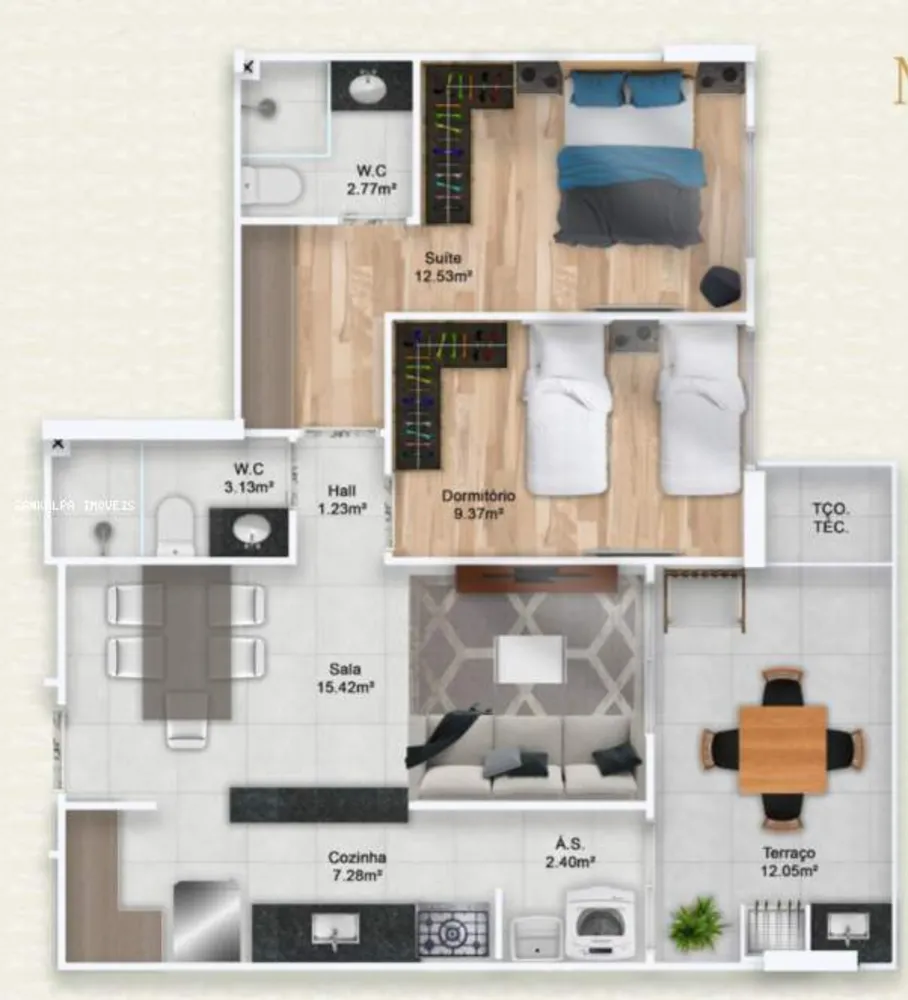 Apartamento, 2 quartos, 74 m² - Foto 8