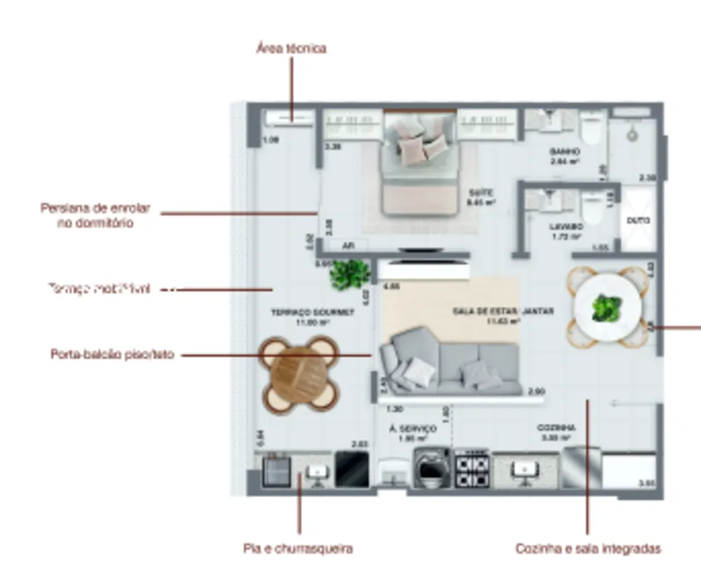 Apartamento, 1 quarto, 48 m² - Foto 8