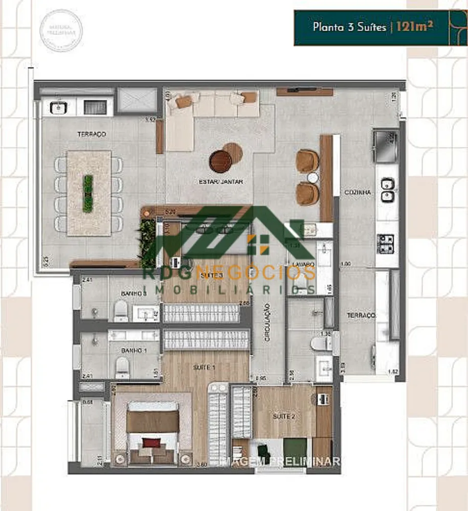 Apartamento, 3 quartos, 121 m² - Foto 12