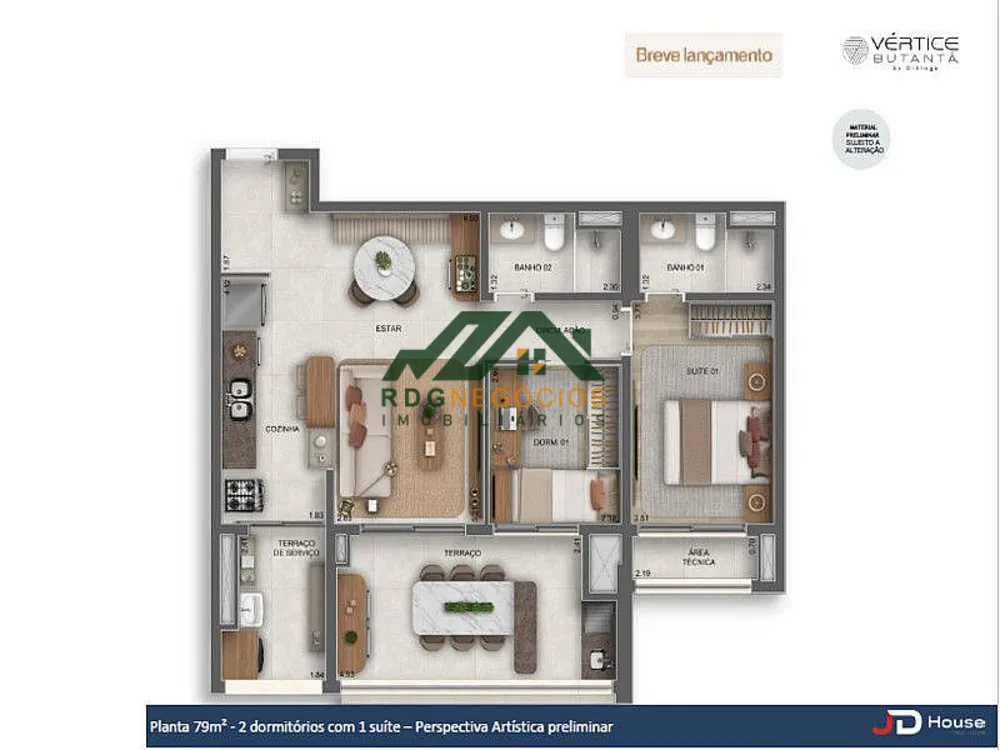 Apartamento, 2 quartos, 513 m² - Foto 8