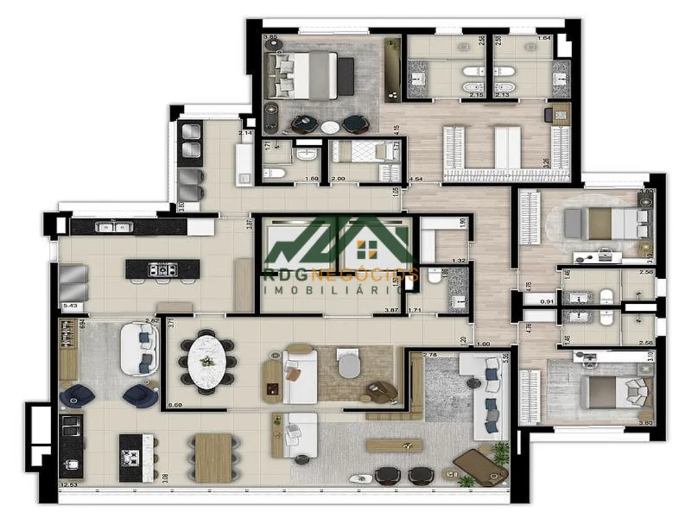 Apartamento, 3 quartos, 281 m² - Foto 12