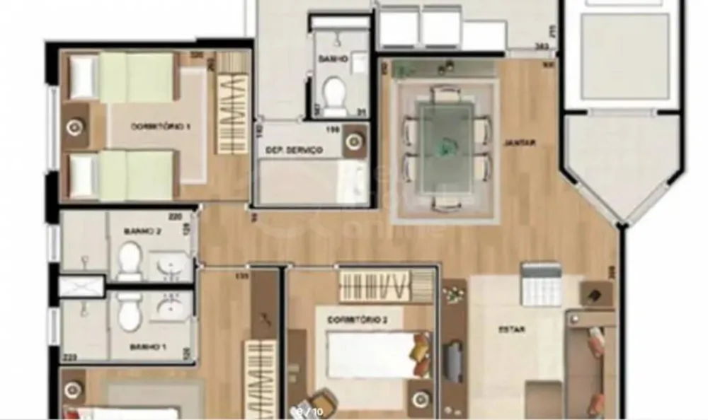 Apartamento, 3 quartos, 95 m² - Foto 2