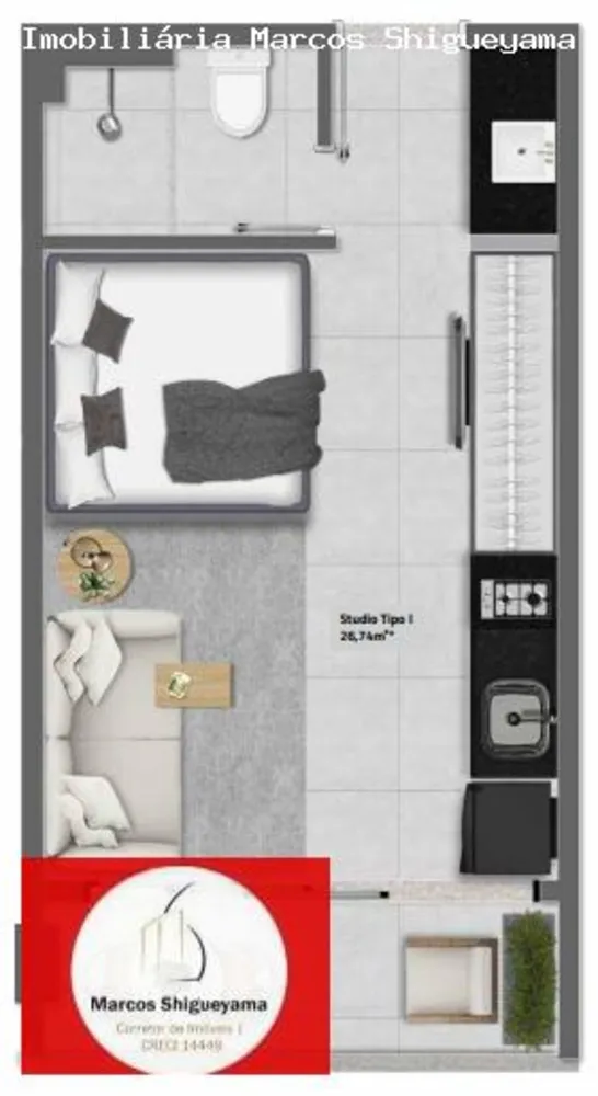 Apartamento, 1 quarto, 27 m² - Foto 5
